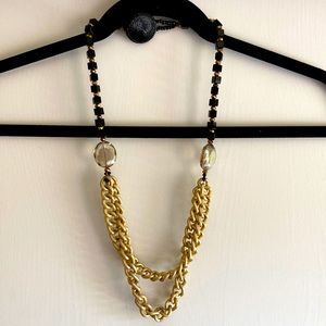 Black and gold statement necklace